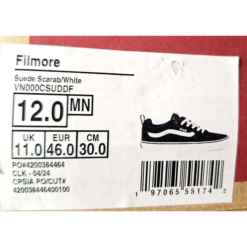 Vans Filmore Suede Scarab Dark Green White Men's Size 12 NWOB 2024 Release - Picture 2 of 10
